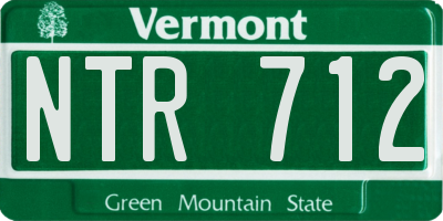 VT license plate NTR712