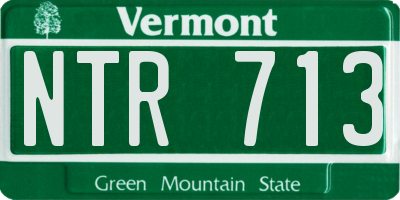 VT license plate NTR713