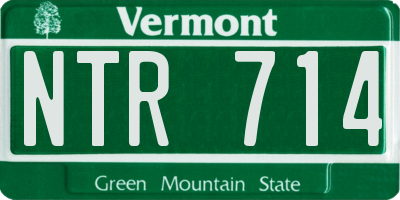 VT license plate NTR714