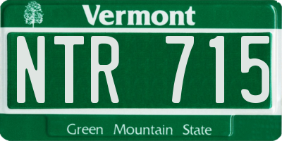 VT license plate NTR715