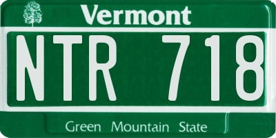 VT license plate NTR718