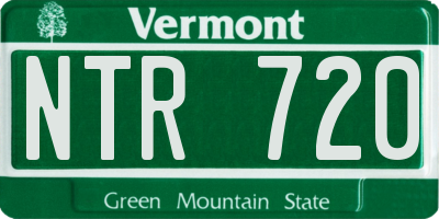VT license plate NTR720