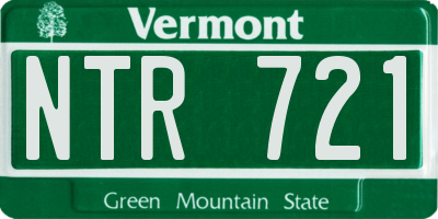 VT license plate NTR721