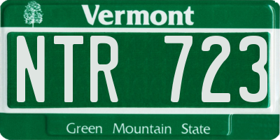 VT license plate NTR723