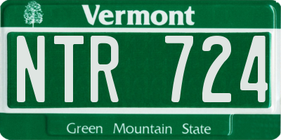 VT license plate NTR724