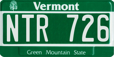 VT license plate NTR726