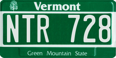 VT license plate NTR728