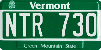 VT license plate NTR730