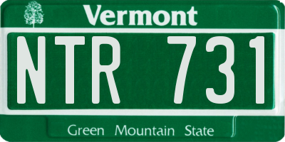 VT license plate NTR731