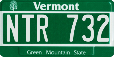 VT license plate NTR732