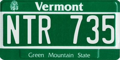 VT license plate NTR735