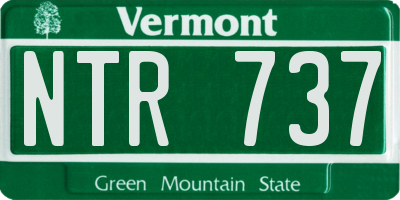VT license plate NTR737