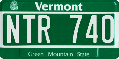 VT license plate NTR740