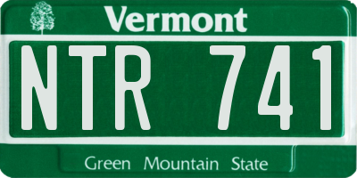 VT license plate NTR741