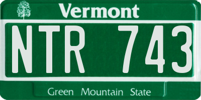 VT license plate NTR743