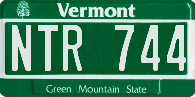 VT license plate NTR744