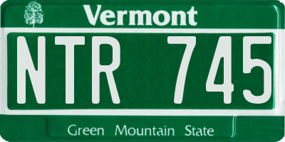 VT license plate NTR745