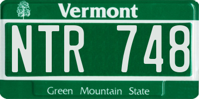 VT license plate NTR748