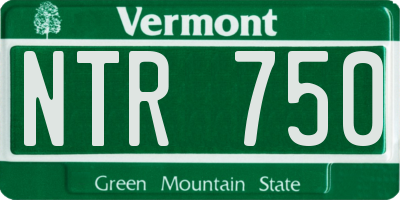 VT license plate NTR750