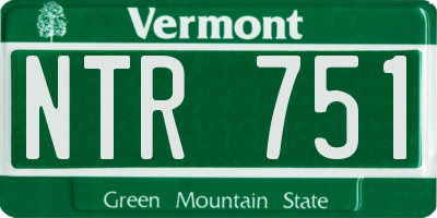 VT license plate NTR751