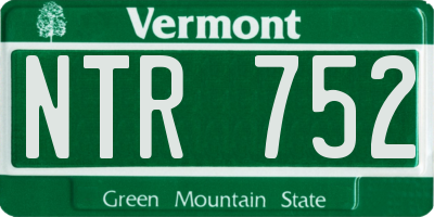 VT license plate NTR752