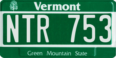 VT license plate NTR753
