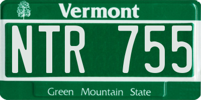 VT license plate NTR755