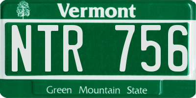 VT license plate NTR756