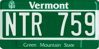 VT license plate NTR759