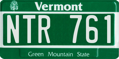 VT license plate NTR761