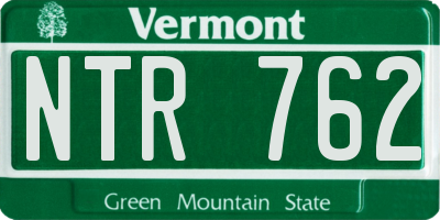 VT license plate NTR762