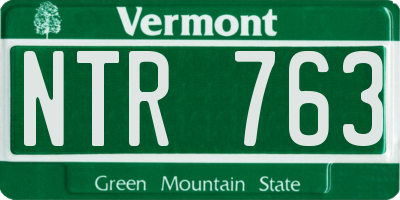 VT license plate NTR763