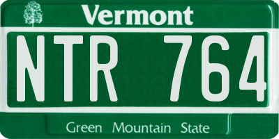 VT license plate NTR764