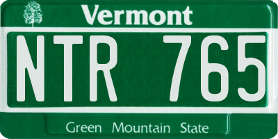 VT license plate NTR765