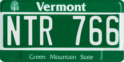 VT license plate NTR766