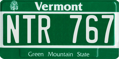 VT license plate NTR767