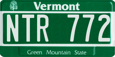 VT license plate NTR772