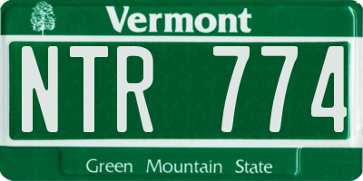 VT license plate NTR774