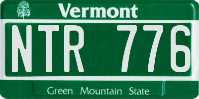 VT license plate NTR776