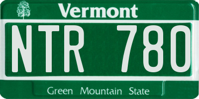 VT license plate NTR780
