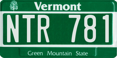 VT license plate NTR781