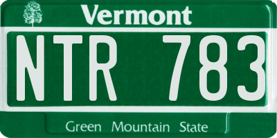 VT license plate NTR783