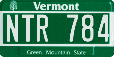 VT license plate NTR784