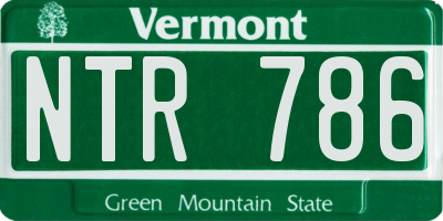 VT license plate NTR786