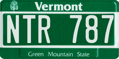 VT license plate NTR787
