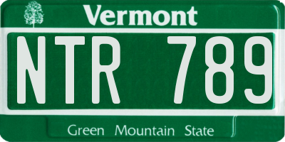 VT license plate NTR789