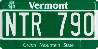 VT license plate NTR790