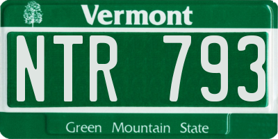 VT license plate NTR793