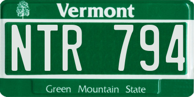 VT license plate NTR794