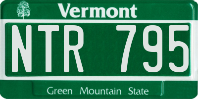 VT license plate NTR795